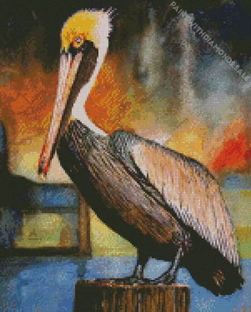 Brown Pelican Art Diamond Painting