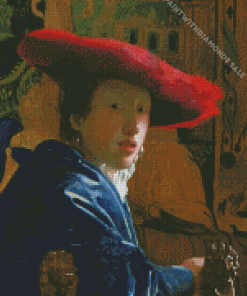 Girl with a Red Hat Diamond Paintings