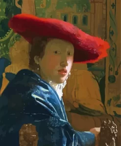 Girl with a Red Hat Diamond Paintings