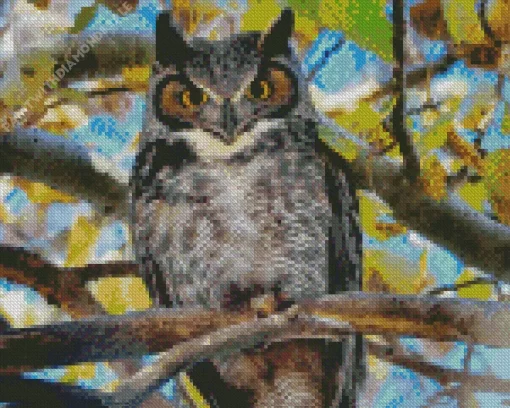 Great Horned Owl Diamond Painting