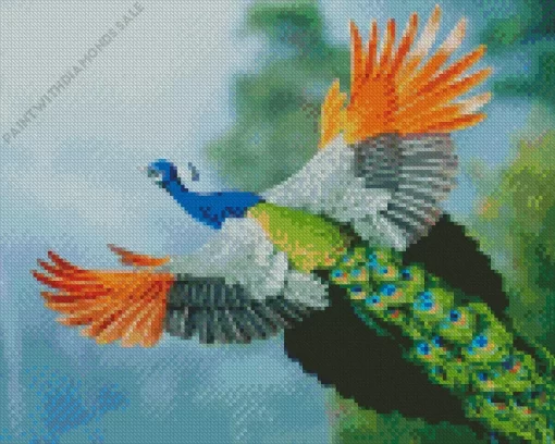 Indian Peafowl Art Diamond Painting