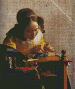 Johannes Vermeer The Lacemaker Diamond Paintings