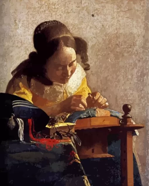 Johannes Vermeer The Lacemaker Diamond Paintings