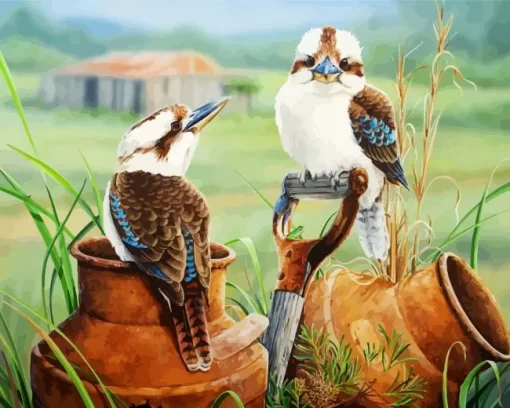 Kookaburra Pair Artwork Diamond Painting