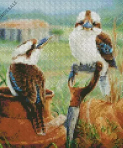 Kookaburra Pair Artwork Diamond Painting