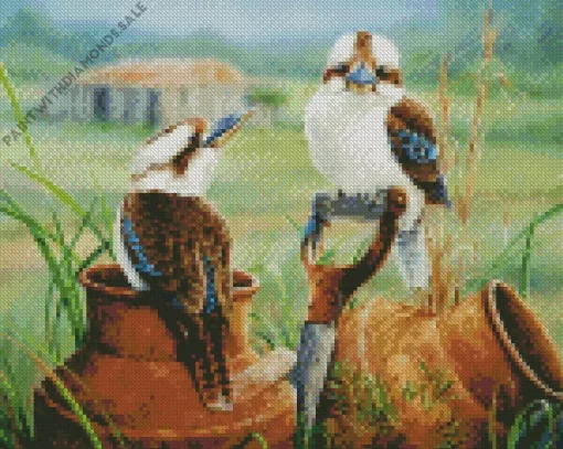 Kookaburra Pair Artwork Diamond Painting