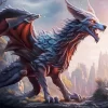 Mad Black Wolf Dragon Diamond Painting