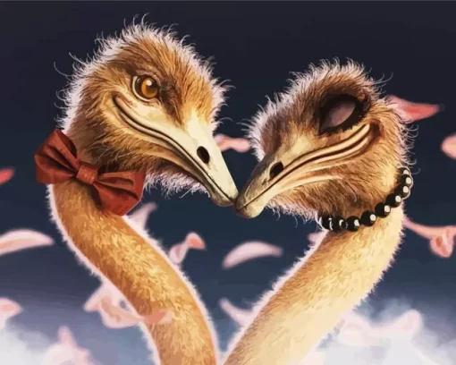 Ostrich Couple Diamond Painting