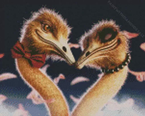 Ostrich Couple Diamond Painting