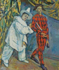 Pierrot And Harlequin by Paul Cezanne Diamond Painting