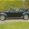 Vintage Black Volkswagen Beetle Convertible Diamond Painting