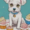 White Affenpinscher Diamond Painting