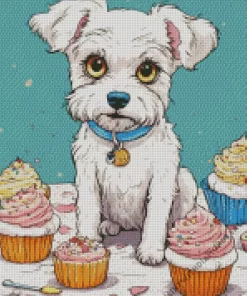 White Affenpinscher Diamond Painting