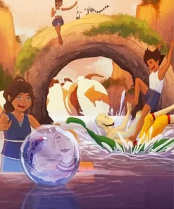 Aang And Katara family Diamond Painting