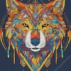 Aboriginal Wolf Diamond Painting