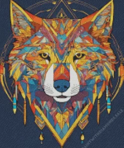 Aboriginal Wolf Diamond Painting