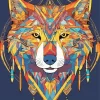 Aboriginal Wolf Diamond Painting