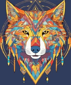 Aboriginal Wolf Diamond Painting