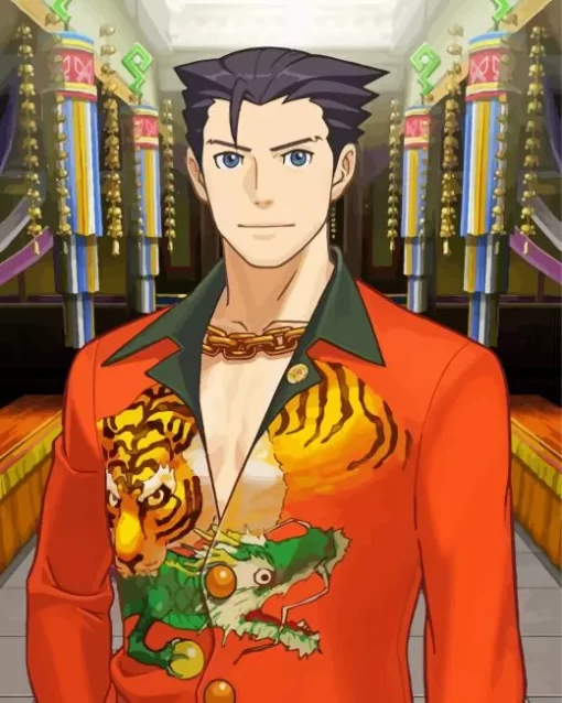 Ace Attorney Tiger Diamond Painting