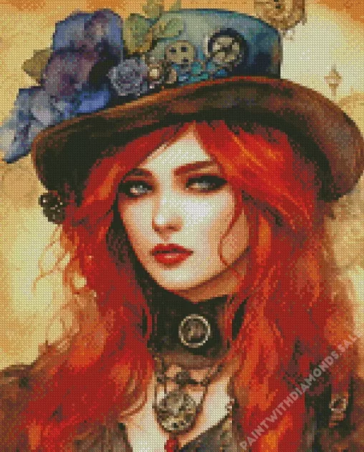 Aesthetic Female Steampunk Diamond Painting