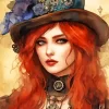 Aesthetic Female Steampunk Diamond Painting