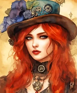 Aesthetic Female Steampunk Diamond Painting