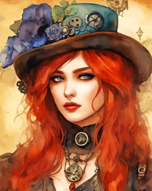 Aesthetic Female Steampunk Diamond Painting