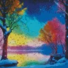 Aesthetic Frozen Lake Diamond Painting