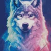 Aesthetic Galactic Wolf Diamond Painting