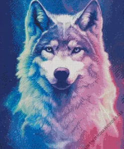 Aesthetic Galactic Wolf Diamond Painting