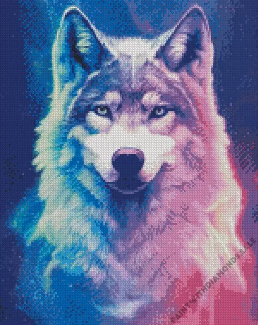 Aesthetic Galactic Wolf Diamond Painting