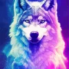 Aesthetic Galactic Wolf Diamond Painting