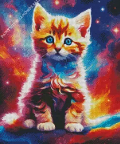 Aesthetic Galaxy Cat Art Diamond Painting