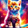 Aesthetic Galaxy Cat Art Diamond Painting