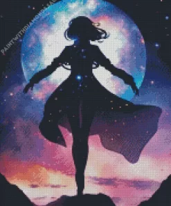 Aesthetic Galaxy Lady Diamond Painting