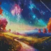 Aesthetic Galaxy Landscape Art Diamond Painting