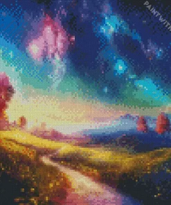 Aesthetic Galaxy Landscape Art Diamond Painting