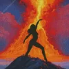 Aesthetic Volcano Dance Diamond Painting