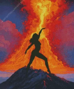 Aesthetic Volcano Dance Diamond Painting