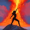 Aesthetic Volcano Dance Diamond Painting