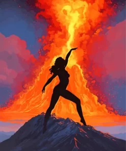 Aesthetic Volcano Dance Diamond Painting