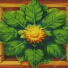 Artistic Green Flower Diamond Painting