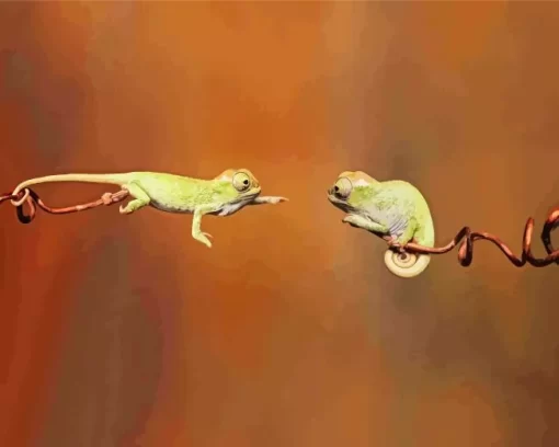 Babies Chameleon Diamond Painting