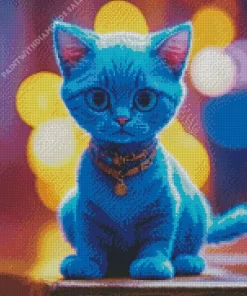 Baby Blue Cat Diamond Painting