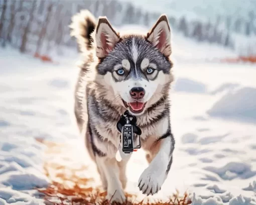 Baby Husky Diamond Painting