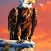 Bald Eagle Sunset Diamond Painting