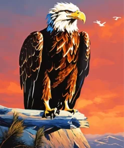 Bald Eagle Sunset Diamond Painting