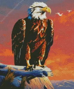 Bald Eagle Sunset Diamond Painting