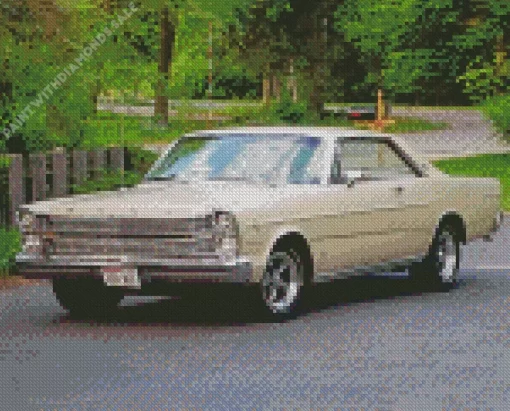 Beige Rare 1966 Ford Galaxie Diamond Painting