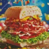 Big Sandwich Fast Food Diamond Painting